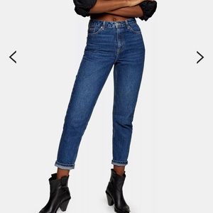 New Topshop tapered mom jean
